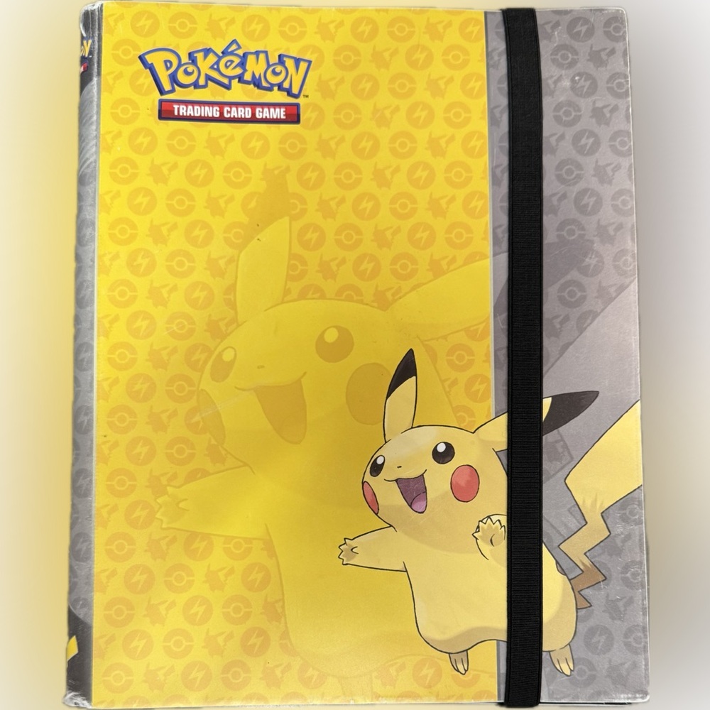 Pokemon Pikachu Yellow and Gray Card Binder